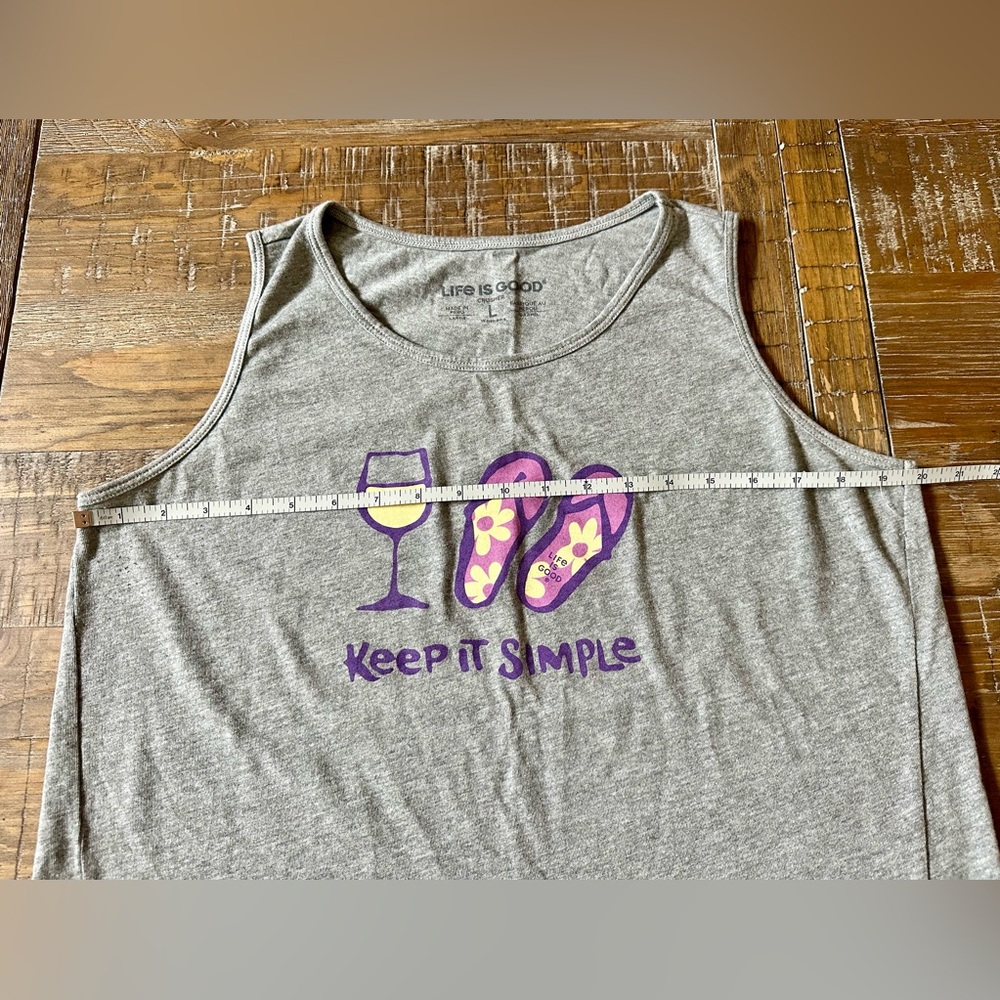 Life Is Good Flip-Flop & Wine Tank Top, Size Large - Picture 6 of 11
